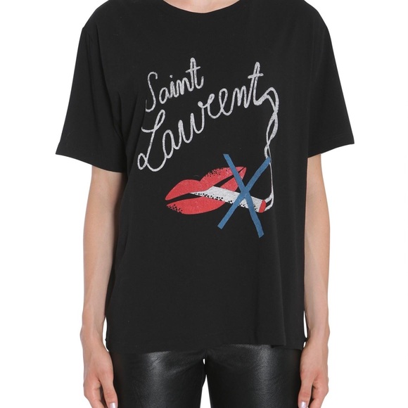 Yves Saint Laurent Tops - YSL SAINT LAURENT NO SMOKING T SHIRT SIZE SM